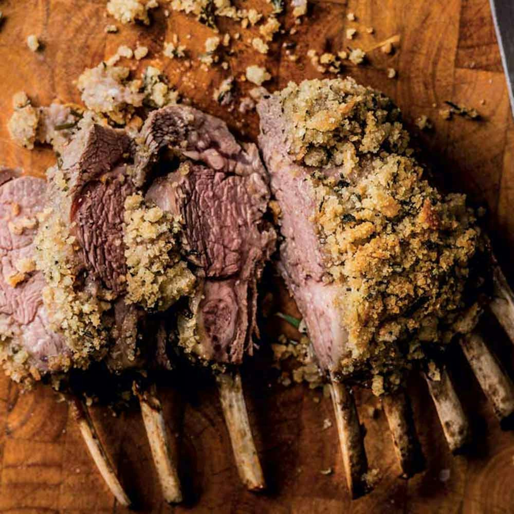 Air Fryer Herb and Parmesan Crusted Rack of Lamb recipe